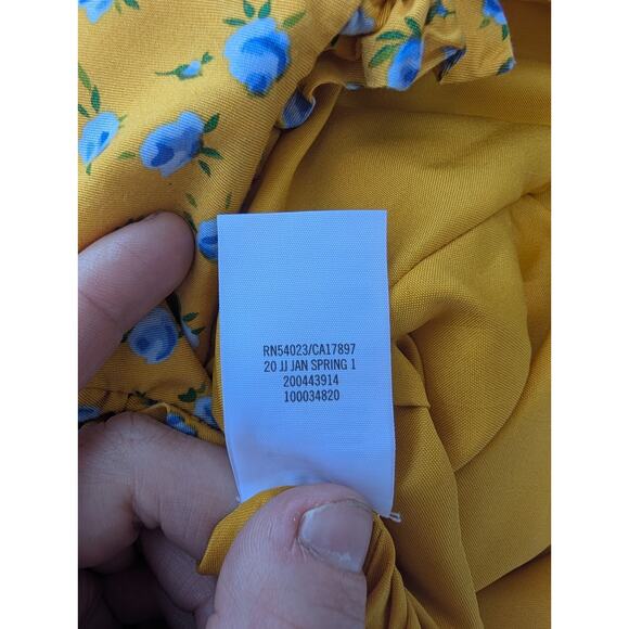 Janie And Jack Girls Floral Ruffle Trim Jumpsuit Sz 3 Sun Shower Floral Yellow - Picture 6 of 6